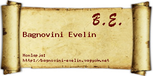 Bagnovini Evelin névjegykártya